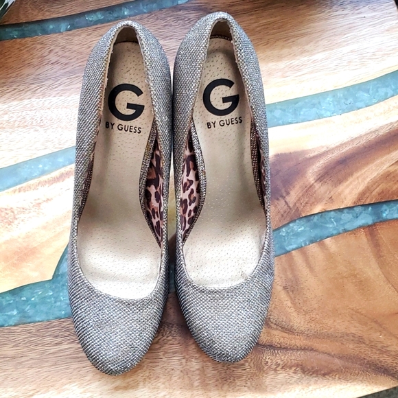 Guess LIZIA Silver Sparkle Heels | 9M - Picture 2 of 4
